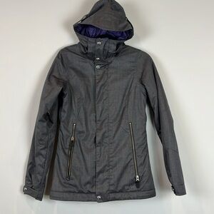 Burton Women's Dry Ride Snowboard Ski Jacket Coat Size 1 XS Grey Winter Snow